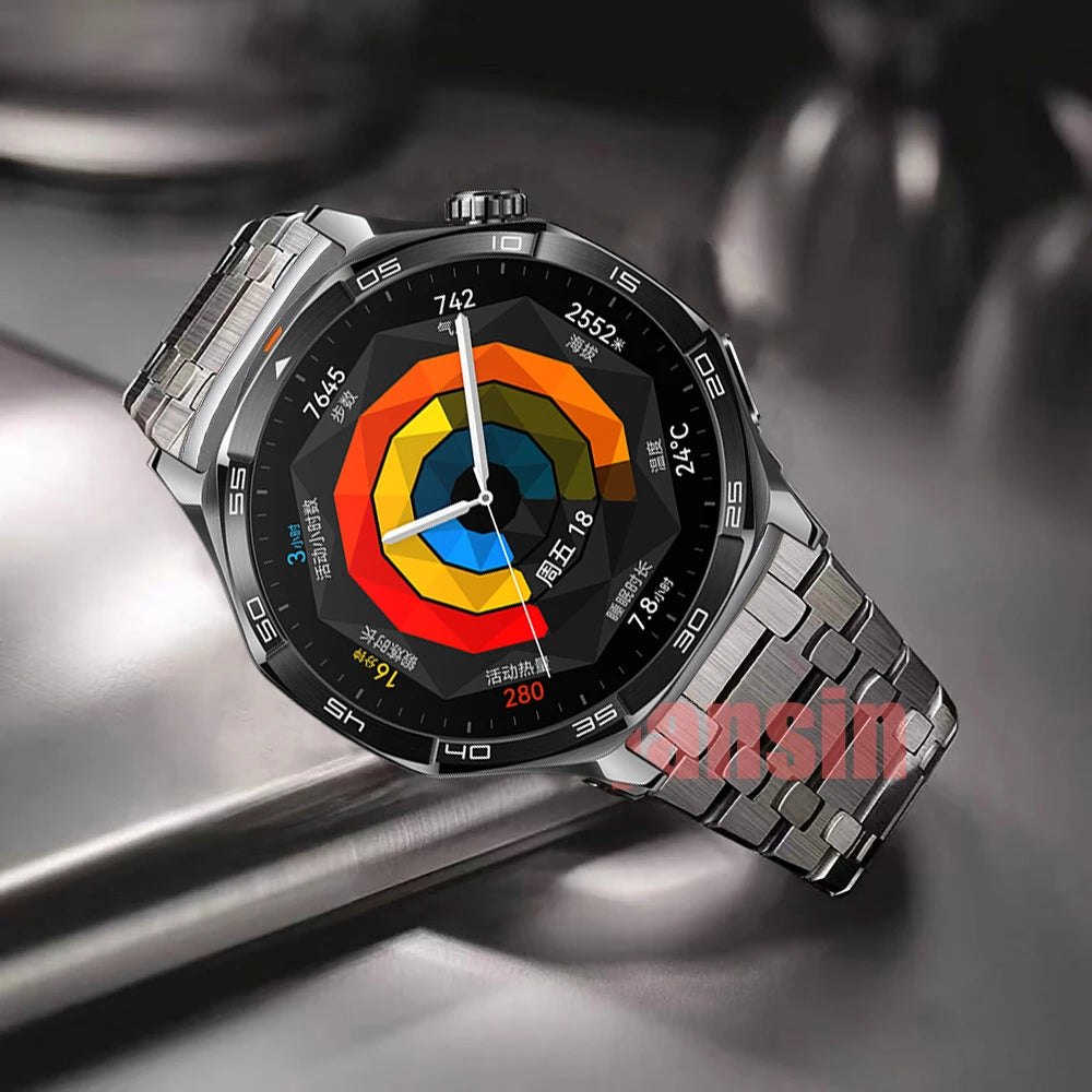 22mm Stainless Steel Strap For Huawei Watch GT5 46mm Band Metal Business Bracelet For Huawei Watch GT4 46mm GT2e Watchband