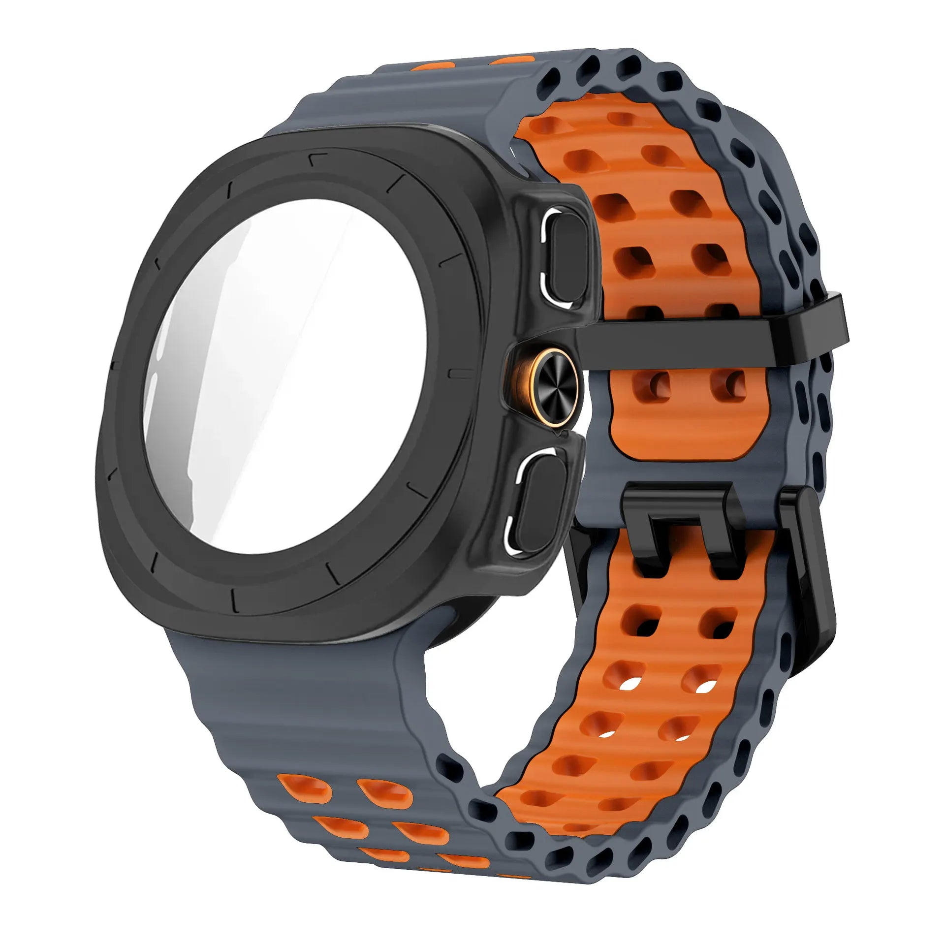 Screen Protector Case For Samsung Galaxy Watch Ultra 47mm PC Cover Ocean Strap For Galaxy Watch Ultra1 2 47mm 2025 Bracelet Band