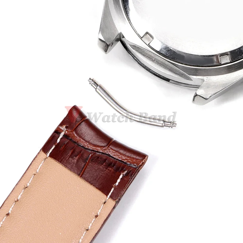 10pcs Curved End Spring Bar Dia 1.5mm 1.8mm Watch Strap Link Pins 18mm 20mm 22mm 24mm for Smart Watch Curved Band with Tool