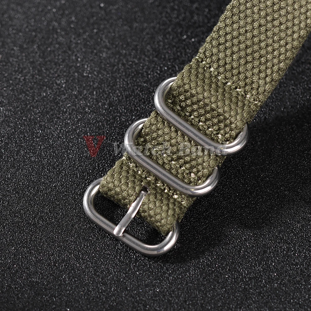 20mm 22mm High Quality Nylon Watch Strap Brown Military Army Green Band Casual Watchband Army Sport Bracelet Replacement Belt