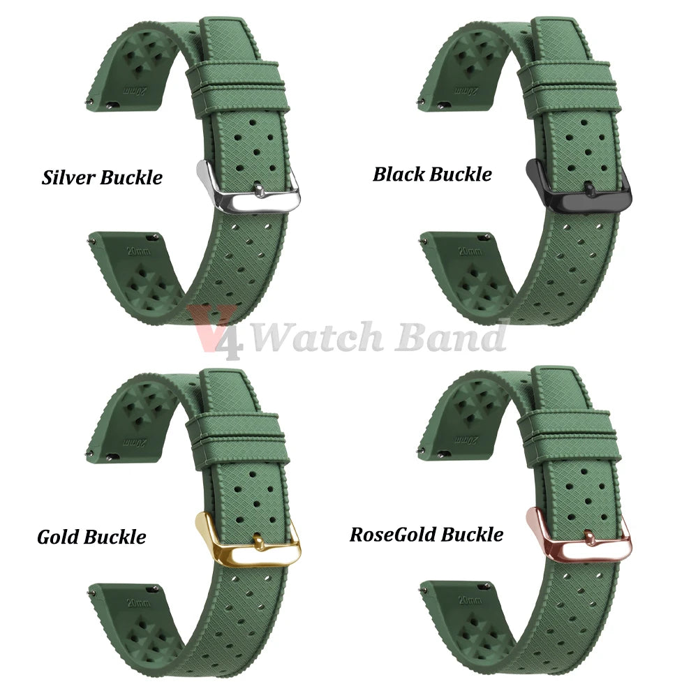 Premium Grade Tropical Rubber Watchband Strap 18mm 20mm 22mm  for Seiko SRP7J1 Watch Bands for Omega for Rolex Diving Waterproof