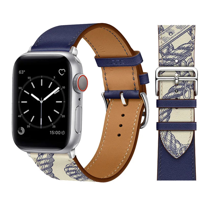 Vintage Leather Strap For Apple watch band 44mm 49mm 45mm 42mm 46mm 40mm correa bracelet iWatch series 7 8 6 SE ultra Watchband