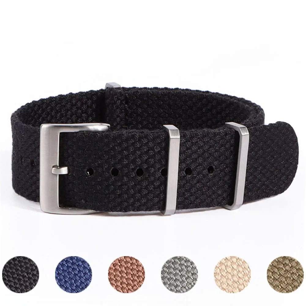 Cotton Nylon Strap for Seiko Braid Wristband 20/22mm Soft Watchband Military Sport Bracelet for Omega Seamaster 007 for Citizen