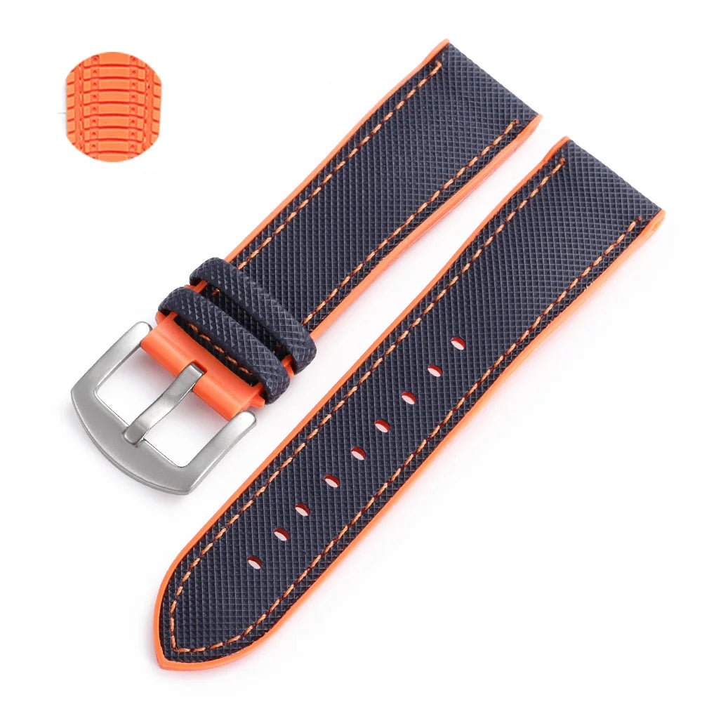 Watch Band for Omega for Swatch Joint for MoonSwatch Strap for Seamaster 300 Men Women 20mm Rubber Silicone Strap Wrist Bracelet