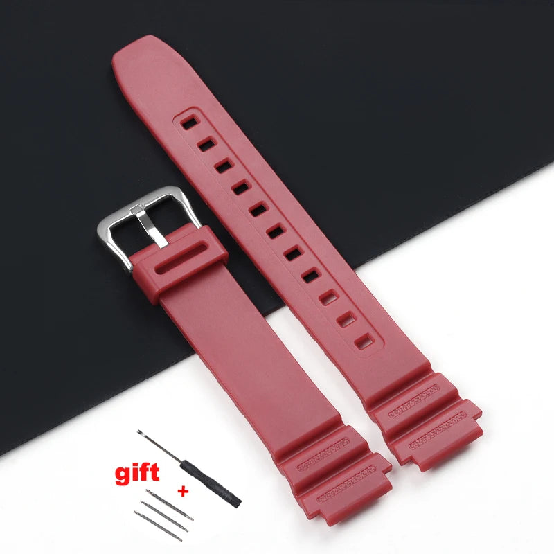 18mm Silicone Watch Strap for Casio AE1200 SGW300/400 MRW200 W218H AE1000/1300 W219 AQ-S810W Replacement Rubber Belt Wristband