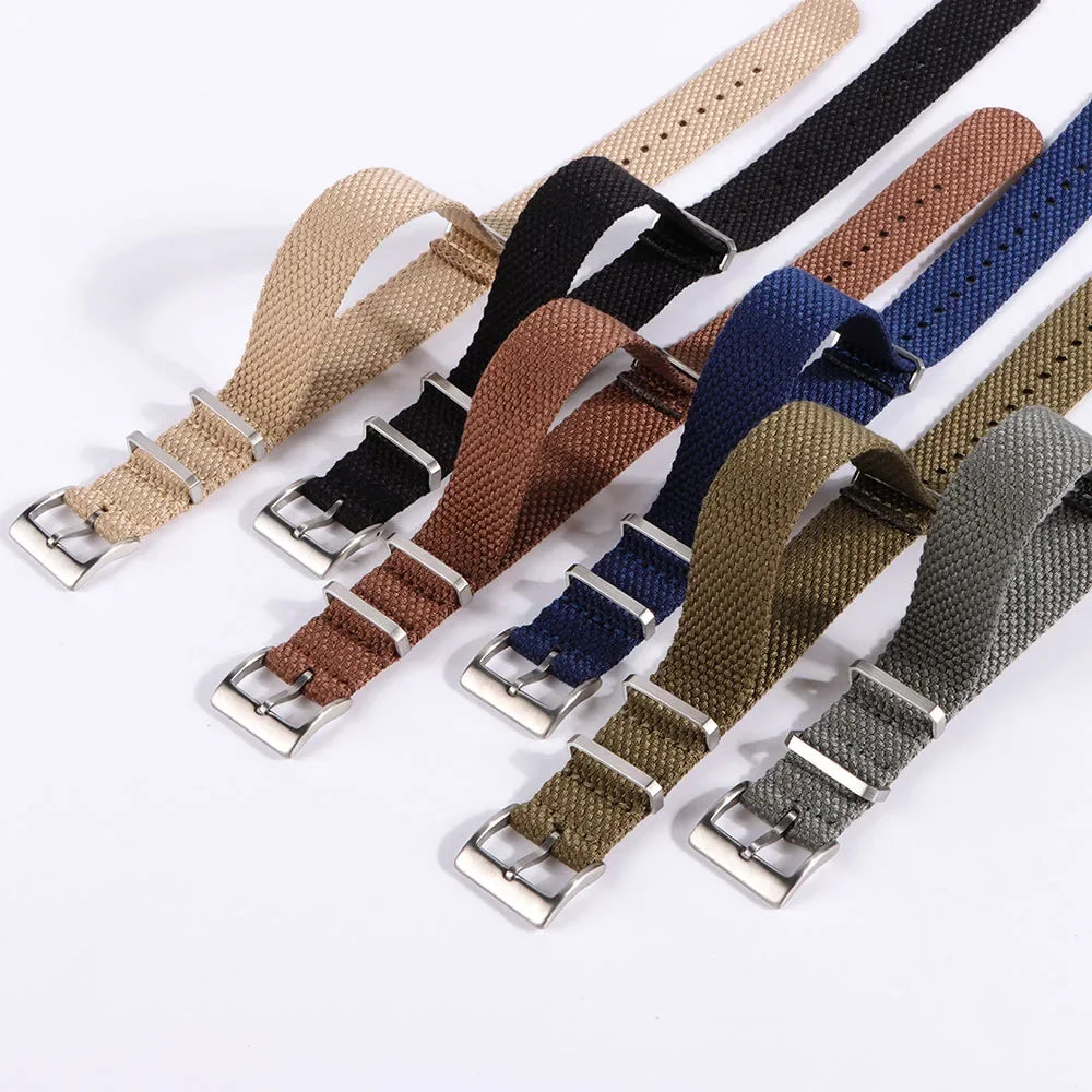 Cotton Nylon Strap for Seiko Braid Wristband 20/22mm Soft Watchband Military Sport Bracelet for Omega Seamaster 007 for Citizen