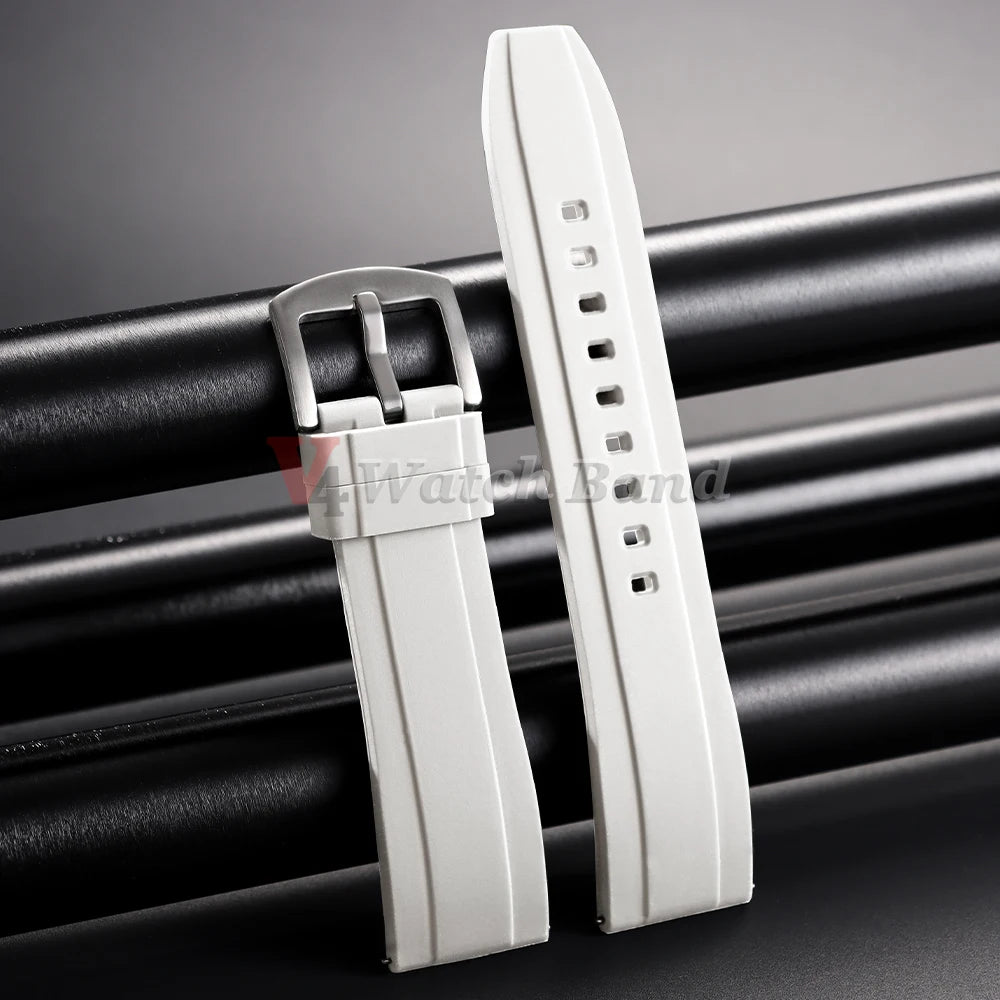 Watch Strap 20mm 22mm Universal Watch Band for Rolex for Omega Silicone Rubber Link Wrist Bracelet for Casio Soft for Smartwatch