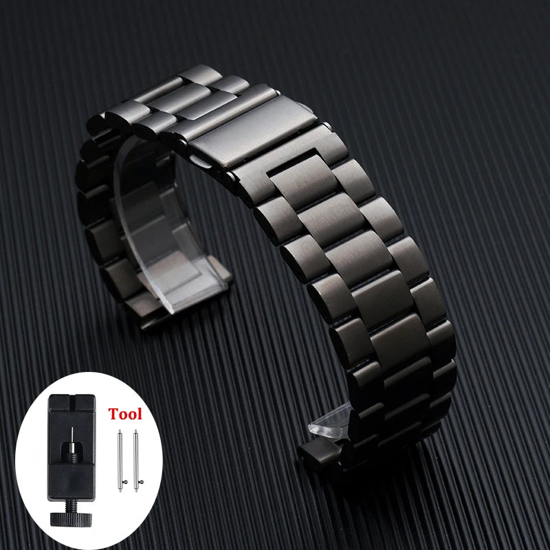 Stainless Steel watchband For Samsung Galaxy Watch3/4/5pro 45mm 40mm 44mm 46mm Bracelet For Amazfit Pace Stratos 3 2 2S GTR 47MM