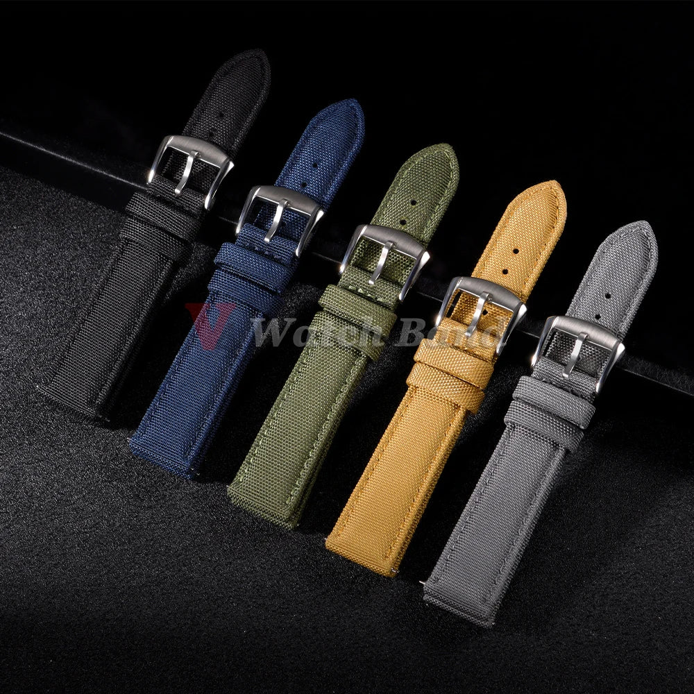 20mm 22mm Nylon Watch Band for Seiko Army Military Canvas Woven Nylon Strap Quick Release Wristband Men's Sport Watch Bands