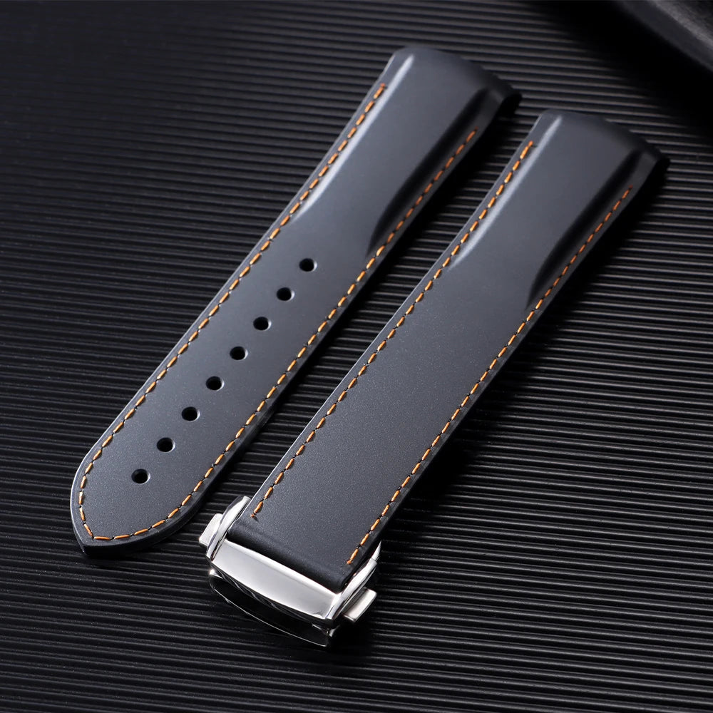 Rubber Strap for Omega Seamaster 20mm 22mm Rubber Silicone Universal Watch Band Waterproof Wrist Bracelet for Rolex for Tudor