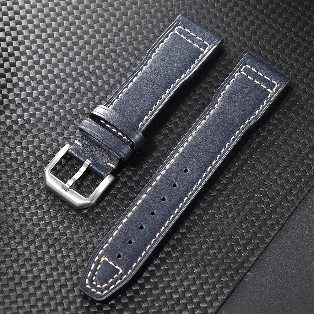 20mm 21mm Cowhide Watch Strap for IWC Pilot Portugieser Portofino Wristband Cowhide Bracelet Business Men Women WatchAccessories