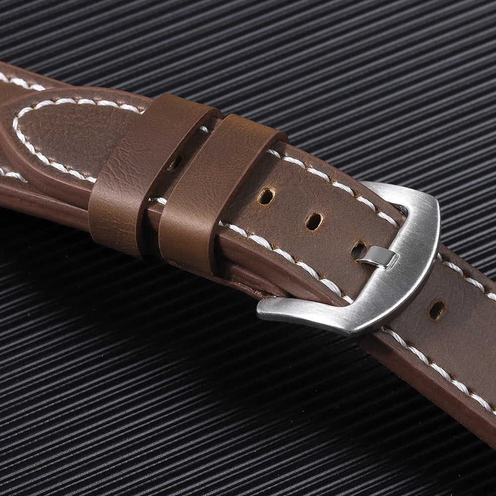 Genuine Leather Watchband for Rolex Wrist for Omega 18mm 20mm 22mm 24mm Universal Fashion Vintage Watch Band Strap