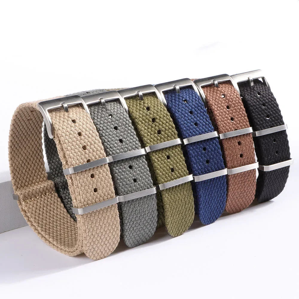 Cotton Nylon Strap for Seiko Braid Wristband 20/22mm Soft Watchband Military Sport Bracelet for Omega Seamaster 007 for Citizen