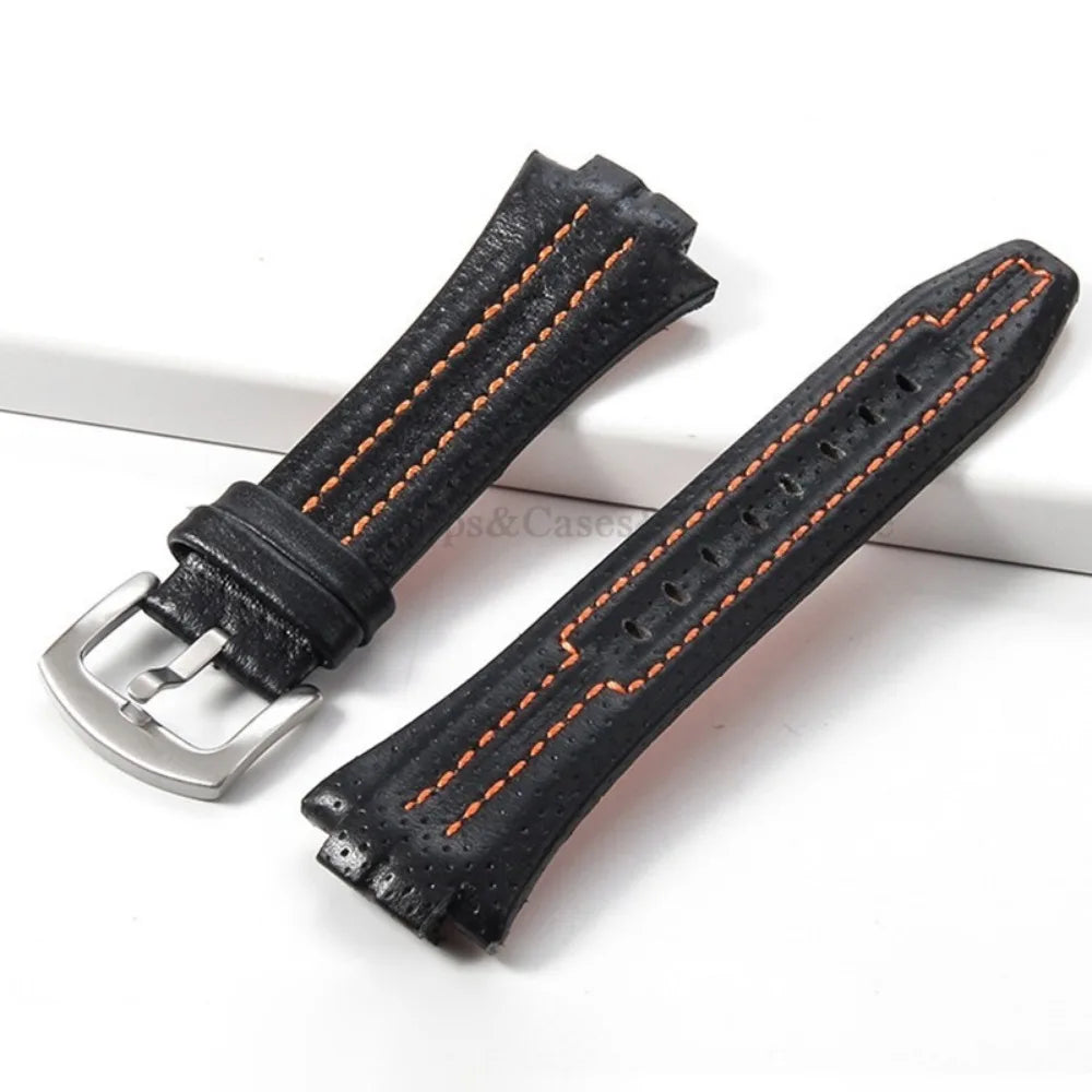 Genuine Leather Watch Strap 15mmx27mm for Seiko SNL017P1 SNL029P2 SNA595P2 SNL021P1 Wristband Sport Bracelets Watch Accessories