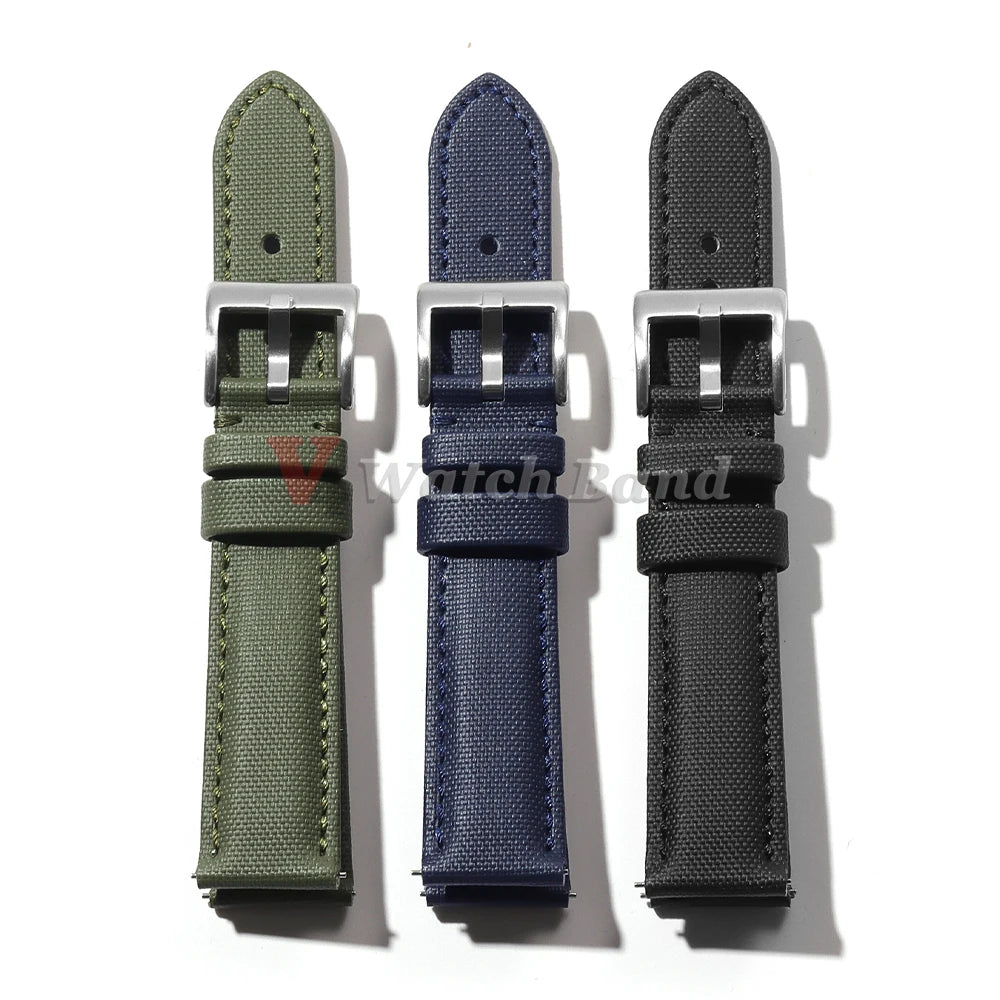 20mm 22mm Sailcloth Straps for Omega Blancpain for Seiko Divers Watches Men Women Quick Release Waterproof Watch Band