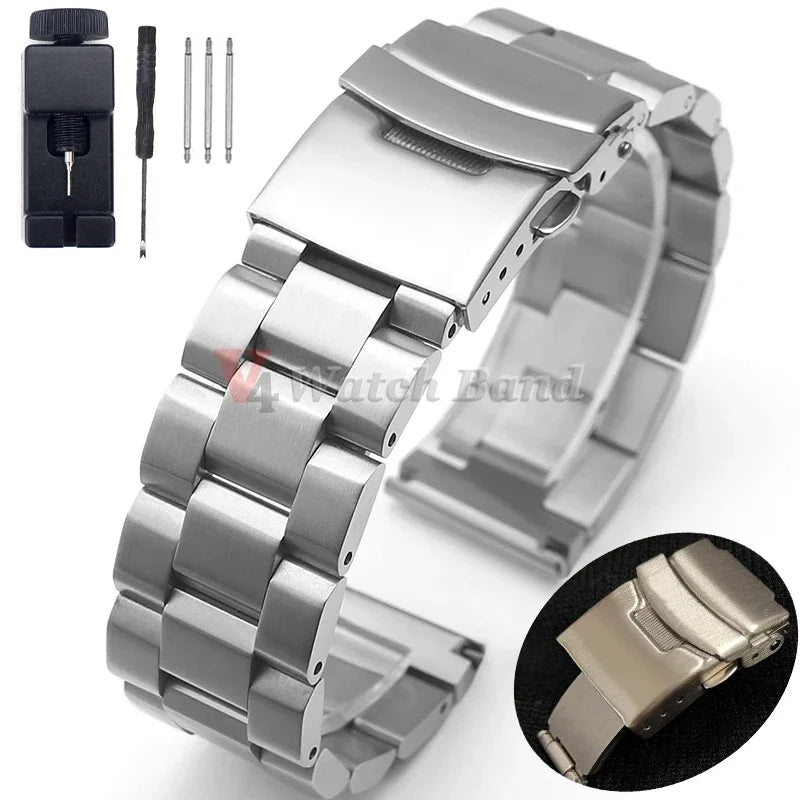 Metal Strap Stainless Steel Bracelet for Seiko Watch Luxury Buckle for SEIKO Wristband 19mm 21mm 25mm 18mm 20mm 22mm 24mm