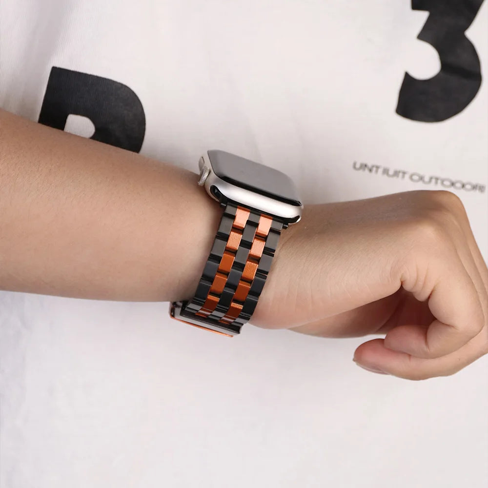 Metal Strap For Apple Watch 10 46mm Ultra 1 2 49mm Band Stainless Steel Correa For Iwatch 9 8 44mm 45mm Se 3 2 1 42mm Bracelet