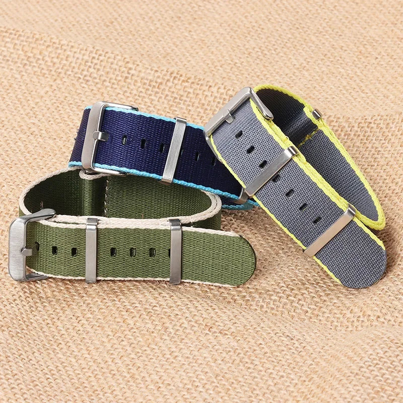 Nylon Strap for Omega Seamaster 007 20mm 22mm Soft Nylon Bracelet for Seiko Wristband Military Watchband for Samsung Watch 3/4/5