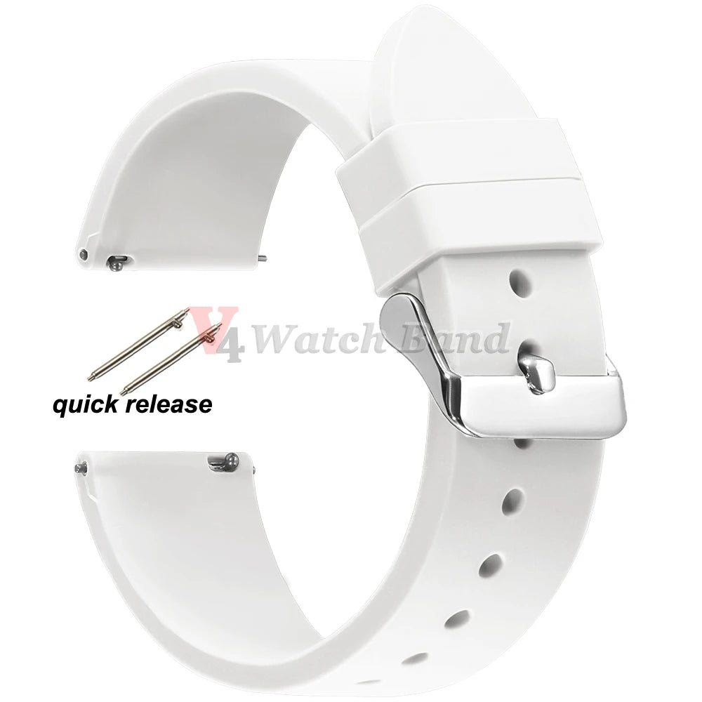 16mm 18mm 20mm 22mm Quick Release Silicone Strap for Samsung Galaxy Watch 3 4 5  for Huawei GT2/GT3 Smart Watch Bracelet