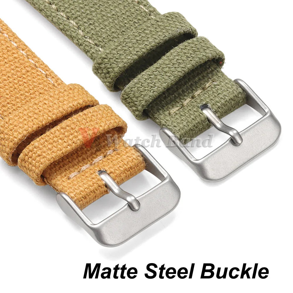 20mm 22mm Genuine Leather Nylon Watch Band Quick Release Strap Vintage Weave Bracelet for Men Women Replacement Wristband