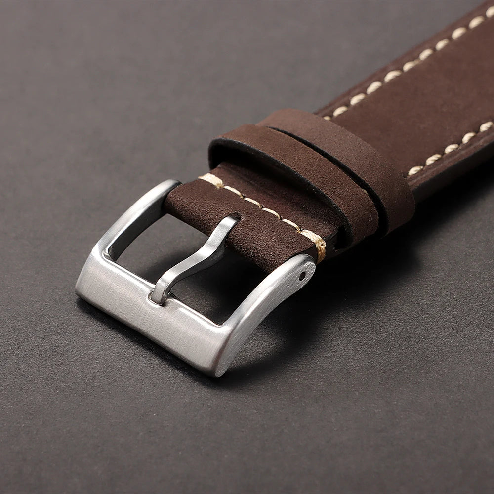 Genuine Cowhide Leather Strap for Samsung Galaxy Watch 6 5 4 Soft Breathable Retro Wristband for Seiko 20mm 22mm Wrist Bracelet