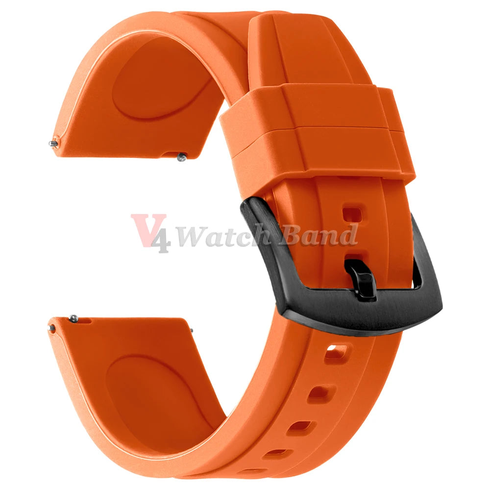 Watch Strap 20mm 22mm Universal Watch Band for Rolex for Omega Silicone Rubber Link Wrist Bracelet for Casio Soft for Smartwatch