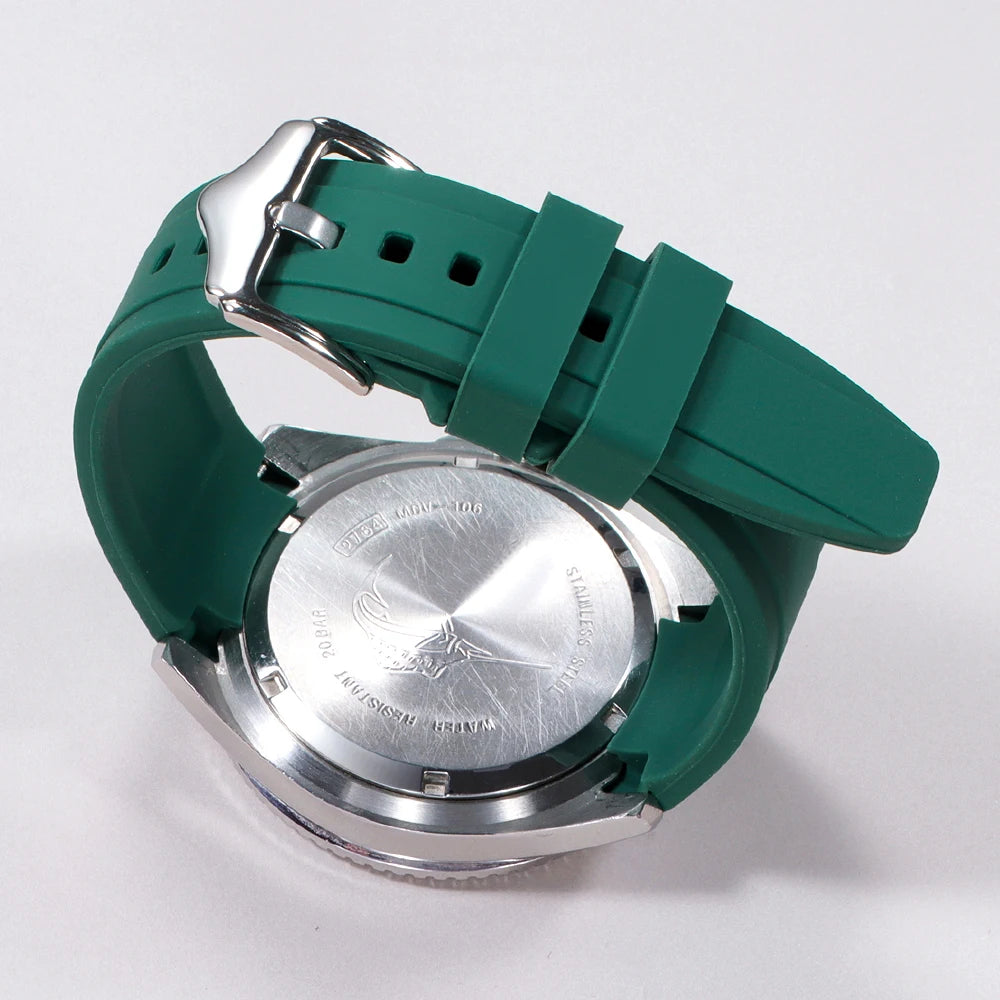 Curved End Rubber Watch Strap for Swatch for Omega Moonswatch 20mm 22mm Universal Wrist Band for Seamaster for Rolex for Tissot