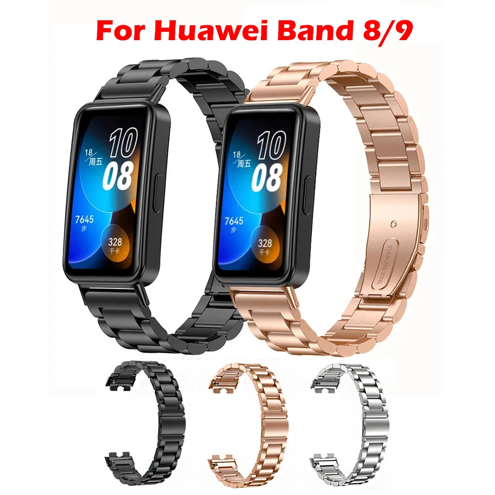 Stainless Steel Bracelet For Huawei Band 10 9 Watchband Metal Wristband For Huawei Band 8 Business Strap Replaceable Accessories