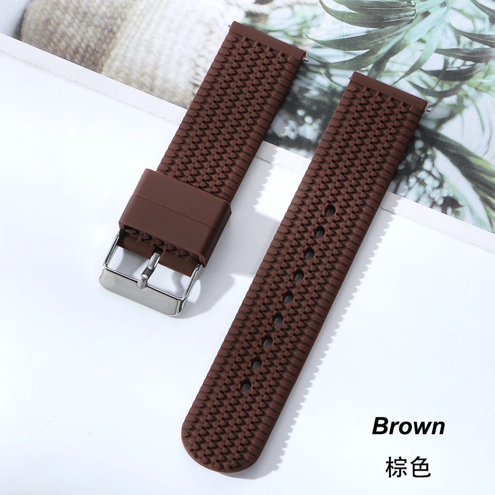 18mm 20mm 22mm 24mm Silicone Watch Band Quick Release Soft Rubber Strap for Seiko Bracelet for Rolex Sport Replacement Wristband