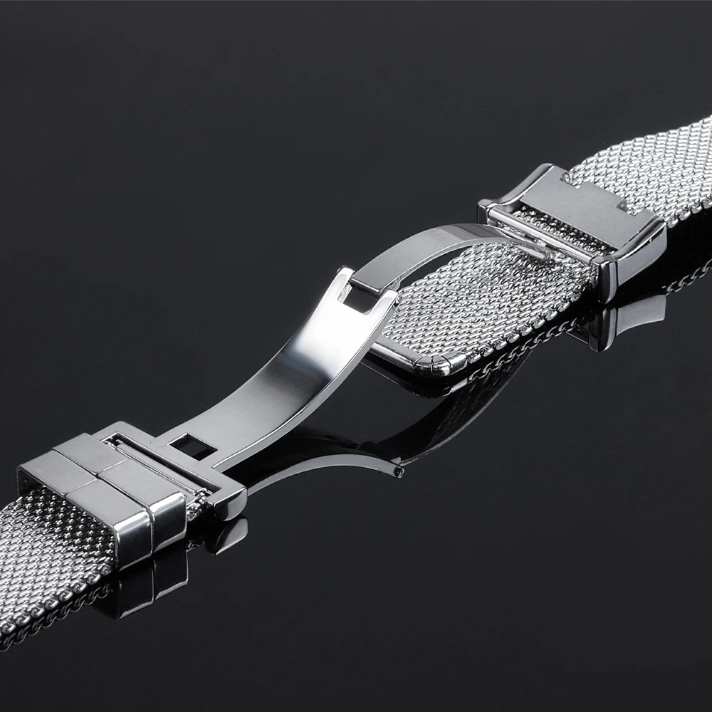 1.0mm Milanese Metal Band for IWC Bracelet for Seiko Mesh Watch Strap for DW 3mm Thickness  20mm 22mm Stainless Steel Wristband