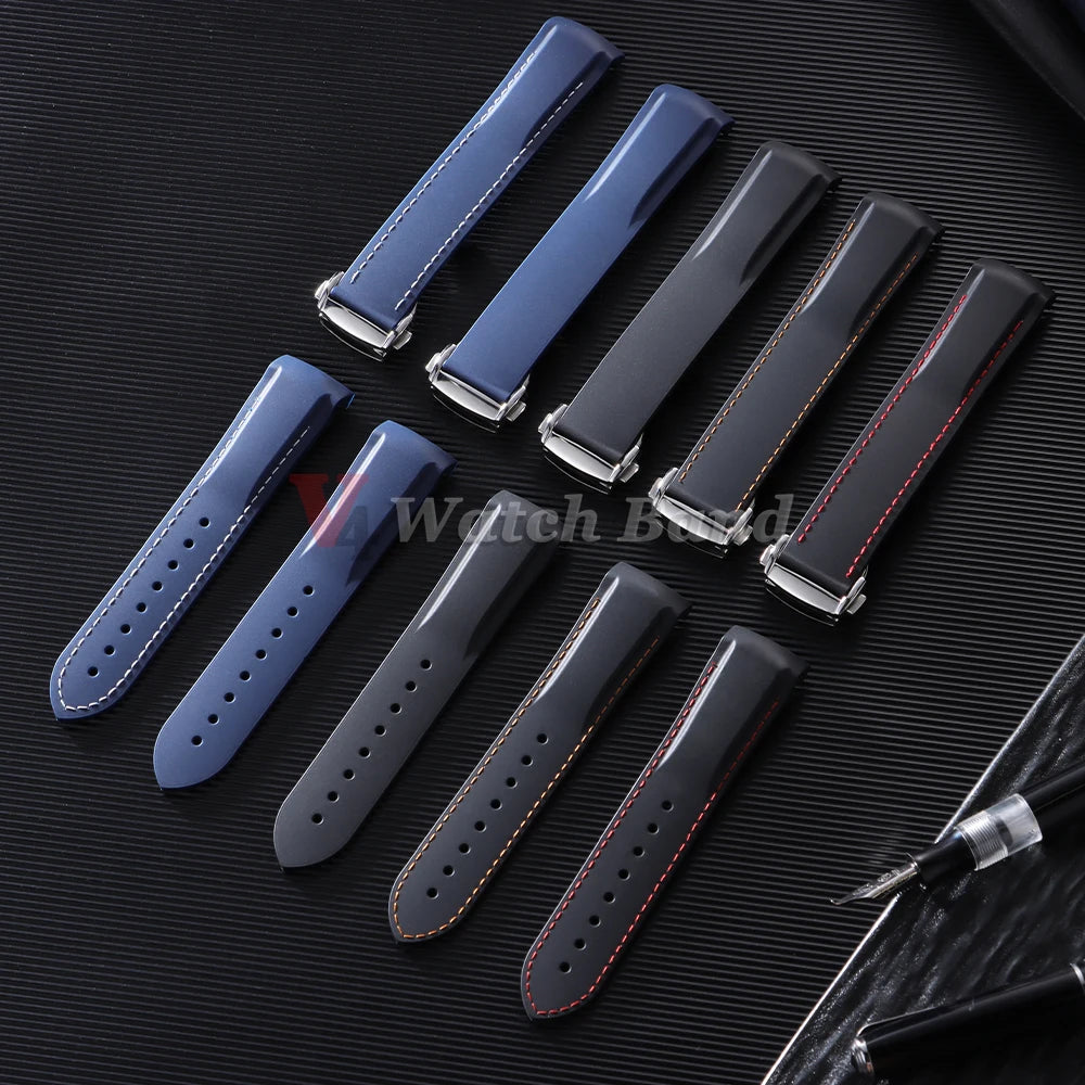 Rubber Strap for Omega Seamaster 20mm 22mm Rubber Silicone Universal Watch Band Waterproof Wrist Bracelet for Rolex for Tudor