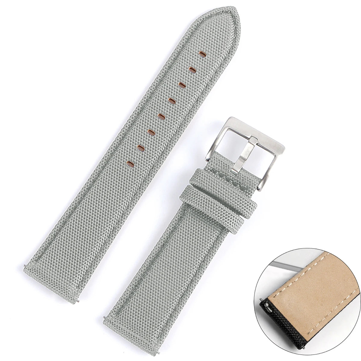 Nylon Leather Watch Strap for Seiko 22mm 20mm for Omega Belt for Casio Quick Release Watchband for Samsung Galaxy Watch 42/46mm