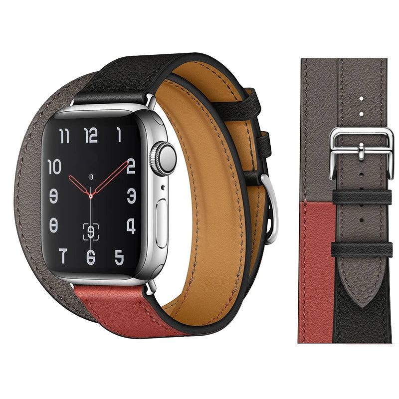 Vintage Leather Strap For Apple watch band 44mm 49mm 45mm 42mm 46mm 40mm correa bracelet iWatch series 7 8 6 SE ultra Watchband