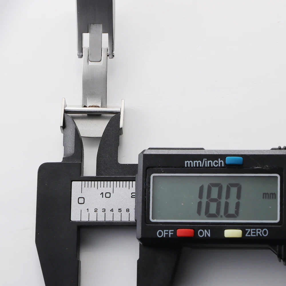 16mm 18mm 20mm Stainless Steel Watchband Buckle for Seiko Watch Double Click Butterfly Clasp Lock Button for Diving Diver Buckle