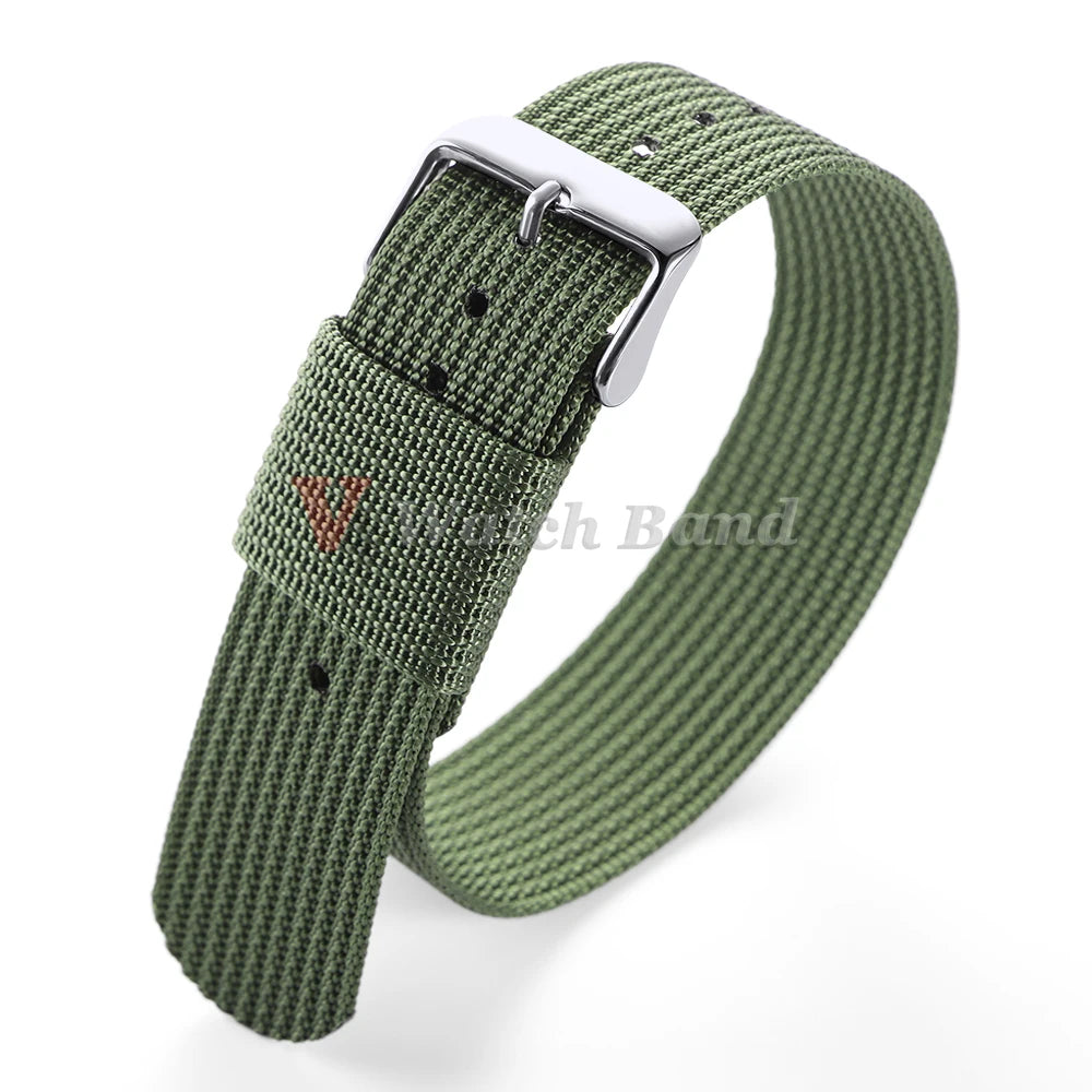 18mm 20mm 22mm New Ribbed Nylon Watchband Nylon Watch Strap for Omega Watch Band Watchband for Military Bracelets Accessories