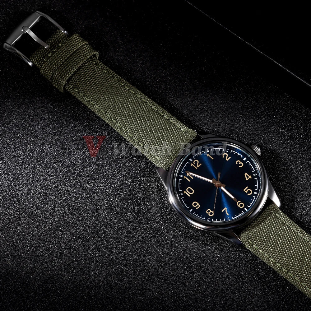 20mm 22mm Nylon Watch Band for Seiko Army Military Canvas Woven Nylon Strap Quick Release Wristband Men's Sport Watch Bands