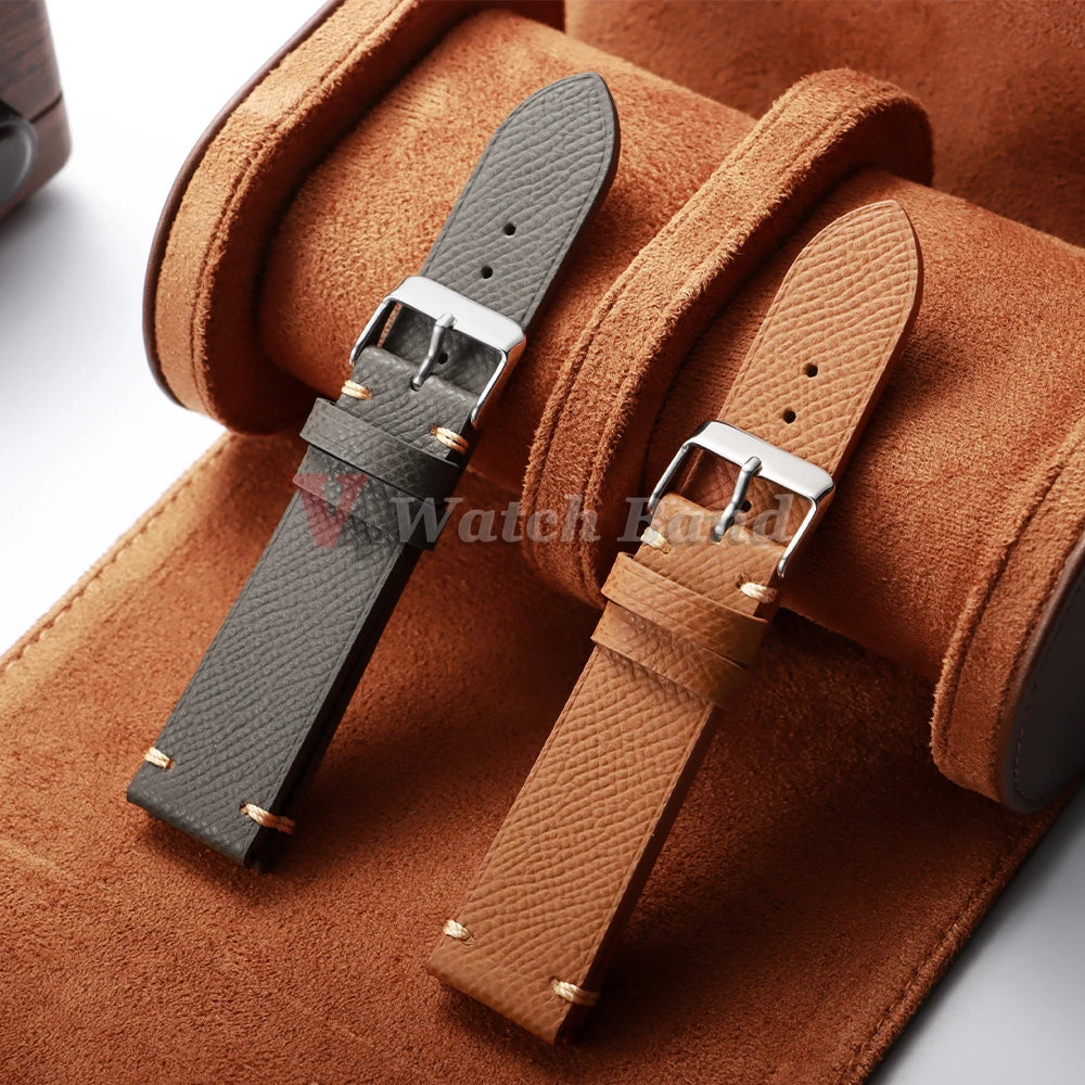Cowhide Leather Watch Strap 18mm 19mm 20mm 22mm for Samsung Galaxy Watch 8/7/6/5/4 Vintage Brown Watchband for Rolex Bracelets