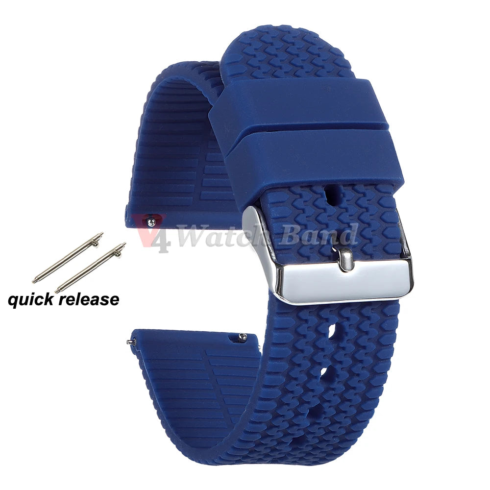 18mm 20mm 22mm 24mm Quick Release Silicone Strap for Samsung Galaxy Watch 3 4 5  for Huawei GT2/GT3 Smart Watch Bracelet