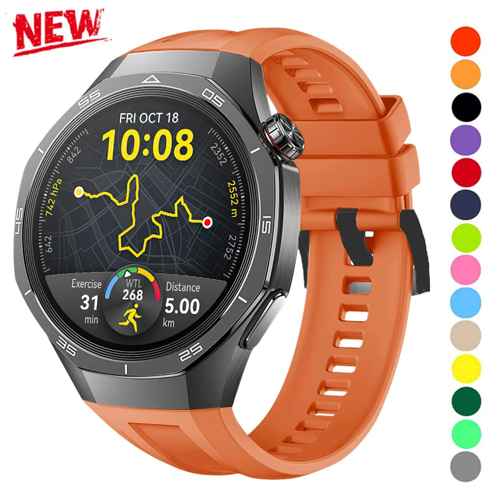22mm Silicone Band For Huawei GT5 pro 46mm Sport Watchband Accessories Band For Huawei GT4 46mm GT2e Bracelet Replaceable Correa