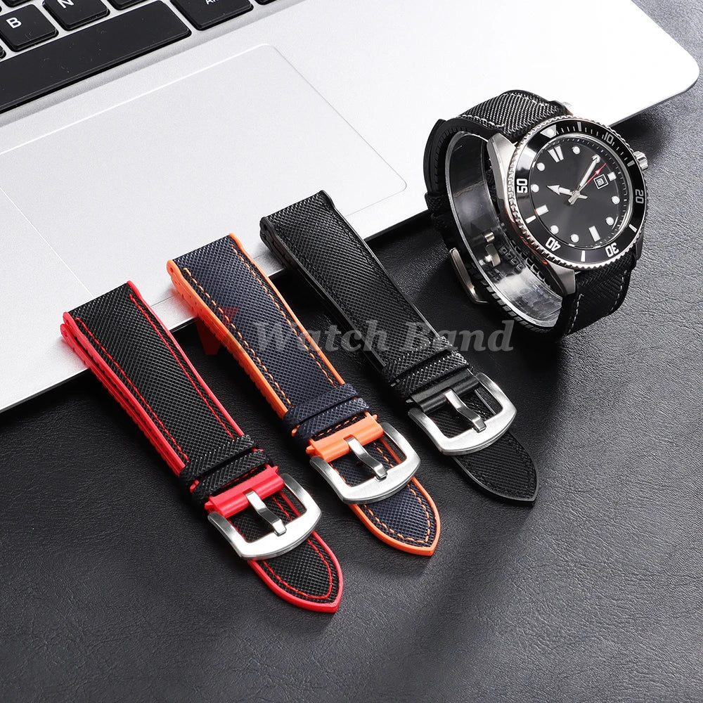 Watch Band for Omega for Swatch Joint for MoonSwatch Strap for Seamaster 300 Men Women 20mm Rubber Silicone Strap Wrist Bracelet