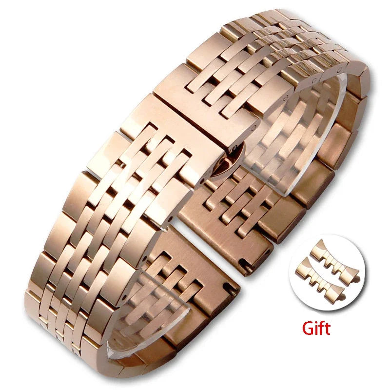 12/14/16/18/19/20/22/24mm Wristband Stainless Steel Strap for Tissot for Citizen for Longines for Seiko Watch Band Accessories
