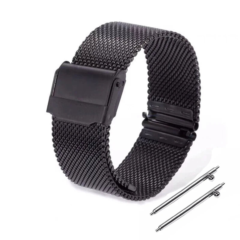 0.6MM Mesh Watch Strap for Seiko for DW Watch Steel Milanese Strap 12 13 14 15 16 17 18 19 20 21 22 24mm Men Women Watch Band