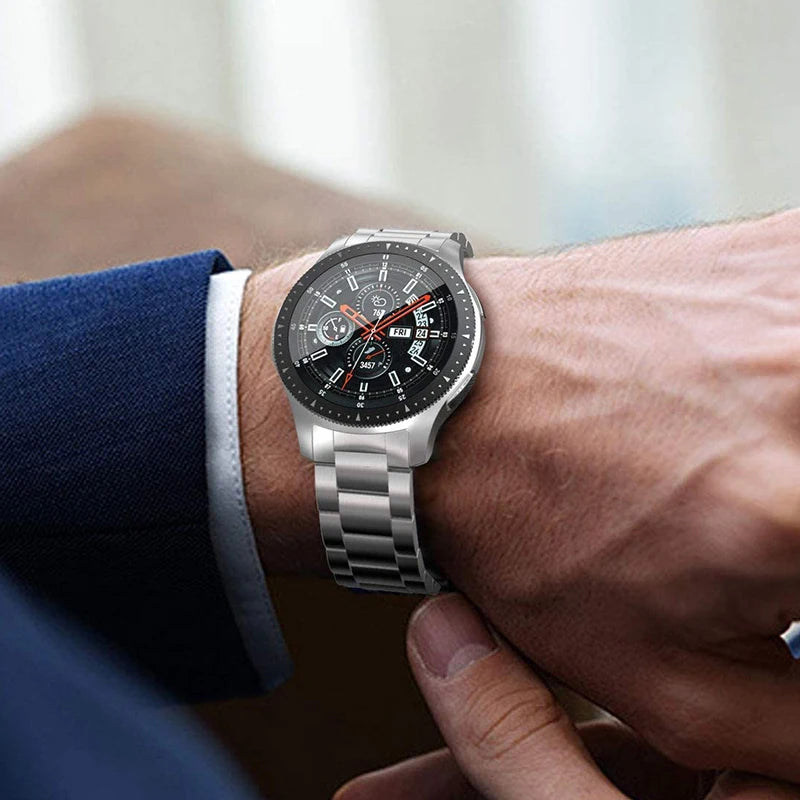 Stainless Steel watchband For Samsung Galaxy Watch3/4/5pro 45mm 40mm 44mm 46mm Bracelet For Amazfit Pace Stratos 3 2 2S GTR 47MM