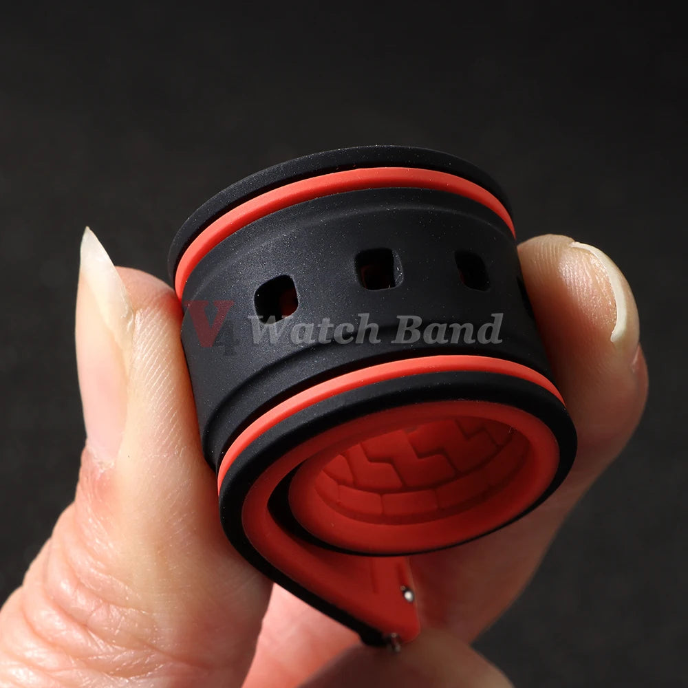 Silicone Watch Band 20mm 22mm 24mm Soft Quick Release Rubber Watch Straps for Samsung Galaxy for Garmin for Huawei Watch