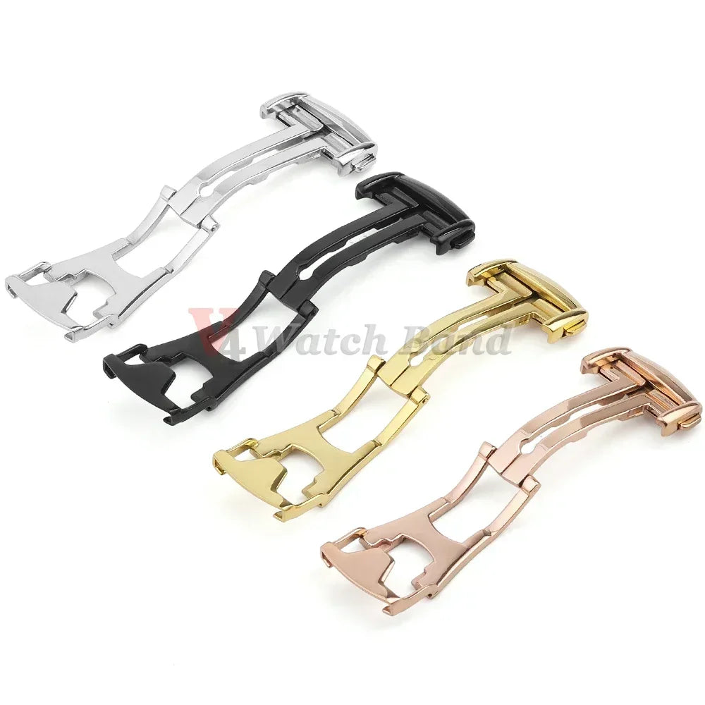 20mm Metal Watchband Buckle for OMEGA 18mm 16mm Steel Clasp for Leather Rubber Watchband Butterfly Button Folding Buckles