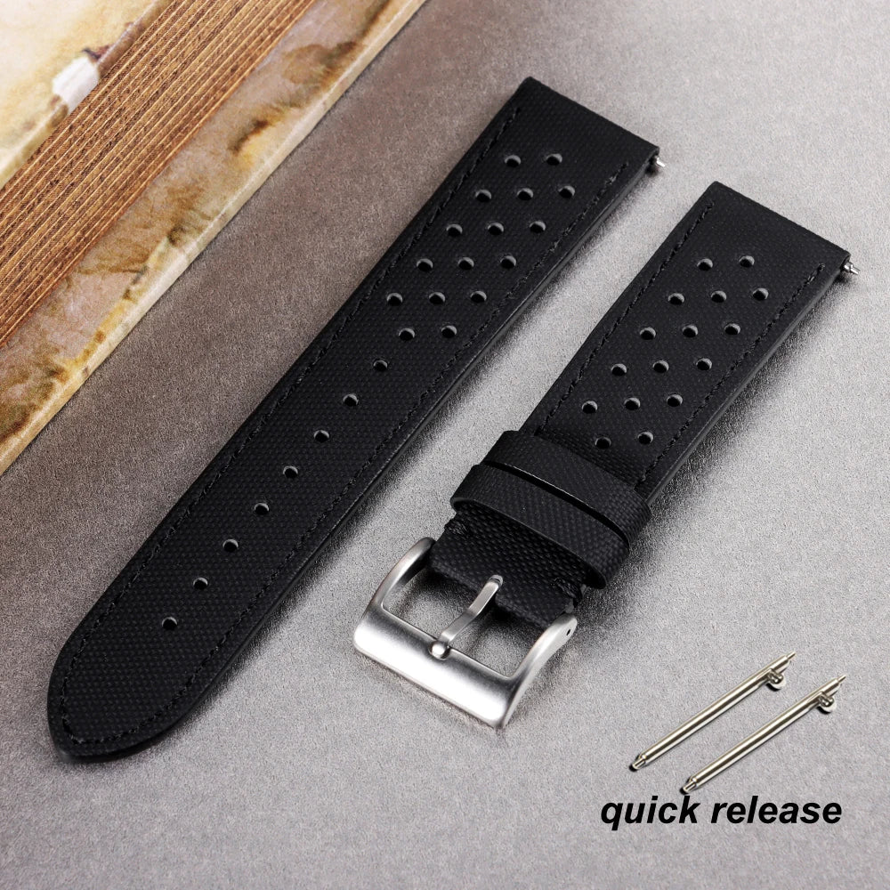 Waterproof Sailcloth Watch Strap for Rolex Two-Sided Nylon Watchband for Omega 18mm 20mm 22mm Quick Release Sport Wristband Belt