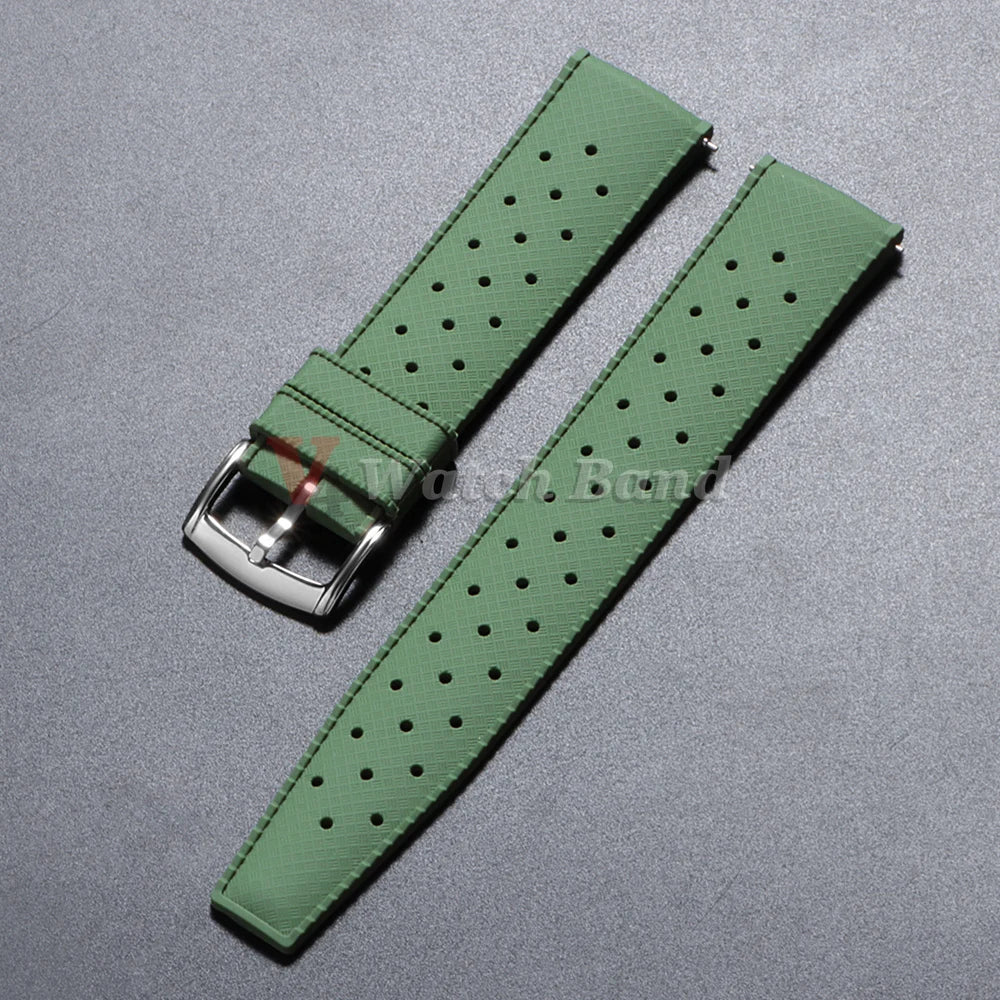 For Fossil for Seiko Bands 18/20/22mm Premium Grade Tropical Rubber Watch Strap for Oris for Omega for S-eiko SKX007 Watch Bands