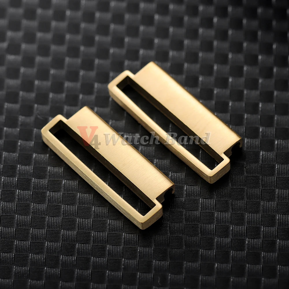 1Pair Watch Connector 20mm to 22mm,22mm to 24mm Quick Release Stainless Steel Milanese Nylon Watch Strap Metal Adapter Accessory