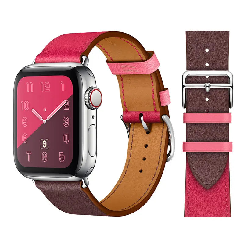 Vintage Leather Strap For Apple watch band 44mm 49mm 45mm 42mm 46mm 40mm correa bracelet iWatch series 7 8 6 SE ultra Watchband