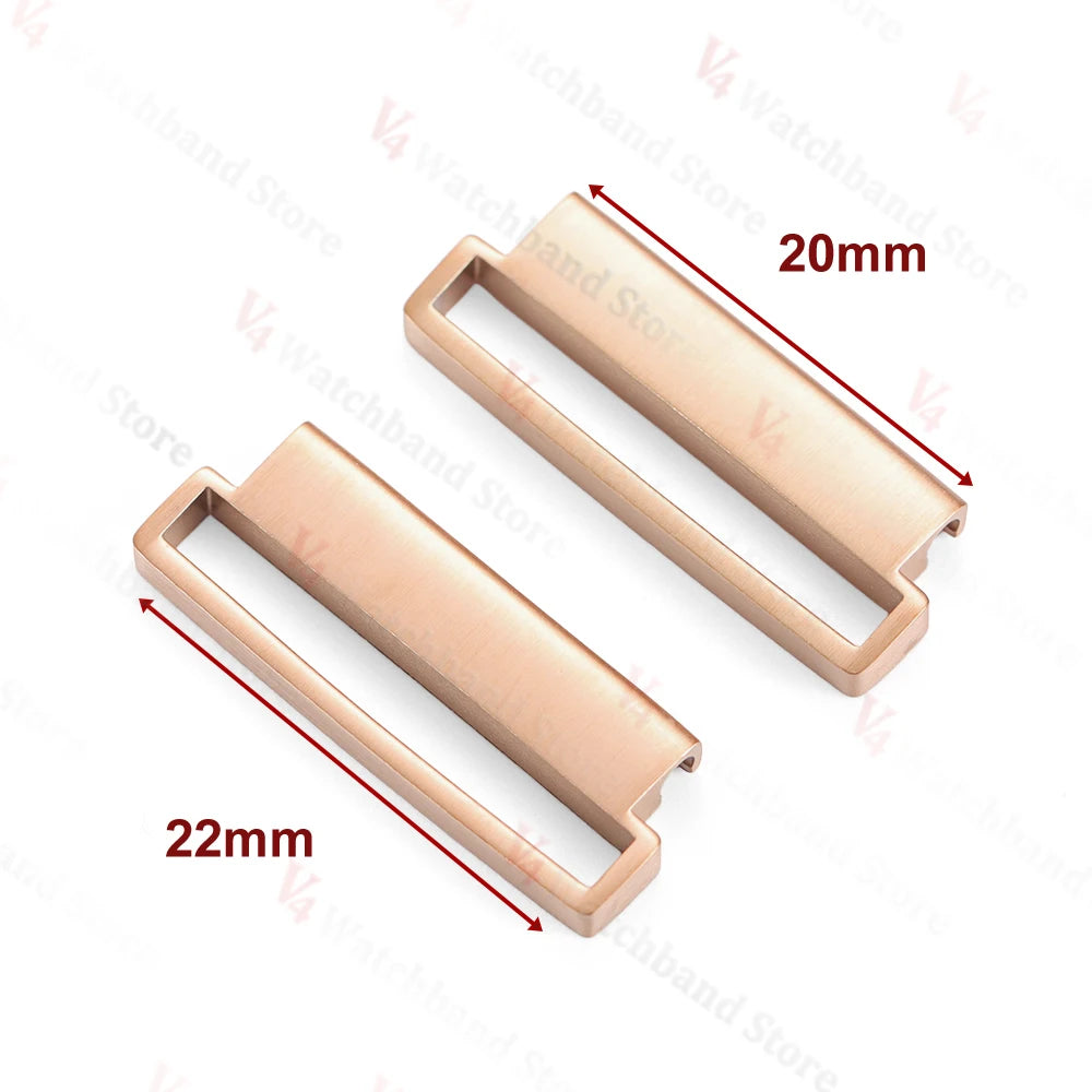 1Pair Watch Connector 20mm to 22mm,22mm to 24mm Quick Release Stainless Steel Milanese Nylon Watch Strap Metal Adapter Accessory
